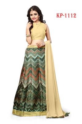 Krisha Export Banglore Silk digital Print Lehenga Choli  2