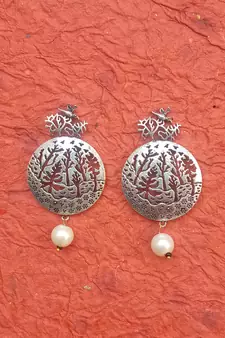 RozMili Indian Handcrafted Brass metal Oxidized finish for women  & Girls