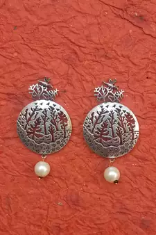 RozMili Indian Handcrafted Brass metal Oxidized finish for women  & Girls
