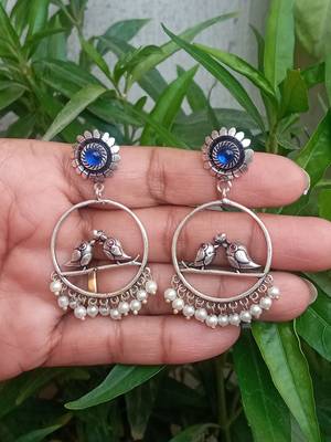 Indian Handcrafted Oxidized finish Brass metal  Drop Earrings for women & Girls 1