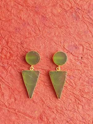 RozMili  Handmade Jaipuri Monelisa Stone Drop Earrings for 2
