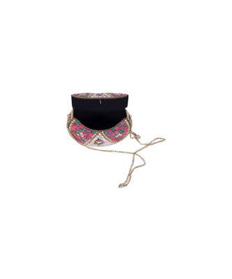 Morus Women's Handmade Mosaic Clutch with Stone Work 3