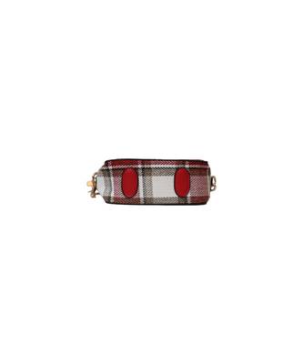 Morus Women's Checkered Pu Leather Ethnic Sling Bag, Maroon 3