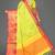 Vatudi Fashion Hathi Dolly Banarsi Cotton Silk Saree Lemon color for women