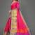 Vatudi Fashion Hathi Dolly Banarsi Cotton Silk Saree Pink color for women
