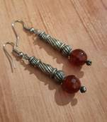 Maroon agate earrings