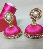 Pink jhumkas