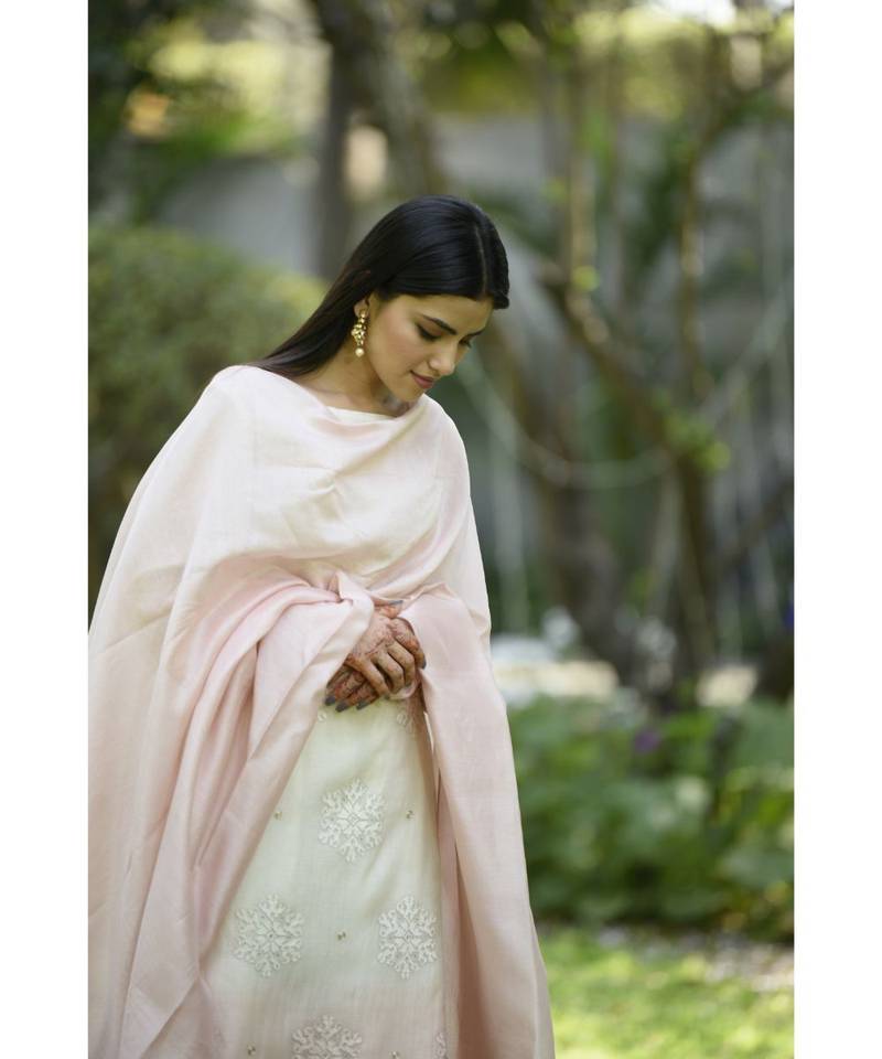 Ombre Chanderi Kurta with Sharara & Dupatta