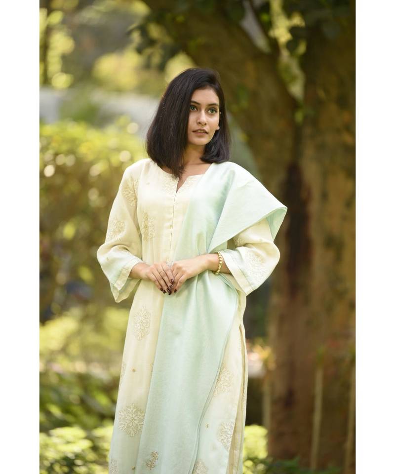 Ombre Chanderi Kurta with Pallazo