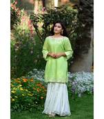 Green Short kurta & Garara