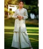 Ivory Achkan Jacket with Pallazo