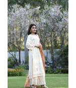 Layered Ivory Kurta with Shibori Pallazo