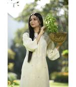 Ivory Kurta with Lemon Embroidered Pallazo
