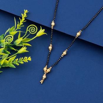 Stylish Gold Plated Chain Necklace Mangalsutra For Women Jewellery 1