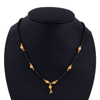 Stylish Gold Plated Chain Necklace Mangalsutra For Women Jewellery 5