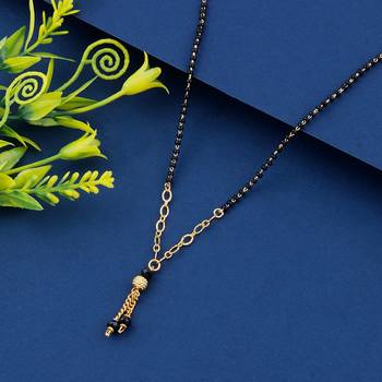 Gold Plated Chain Pandent Designer Mangalsutra For Women 1