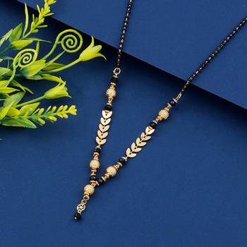 Stylish Gold Plated Chain Pandent Designer Mangalsutra For Women 1