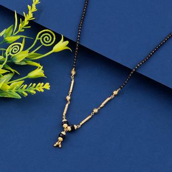 Gold Plated Charm Delicated Pandent Mangalsutra For Women 1