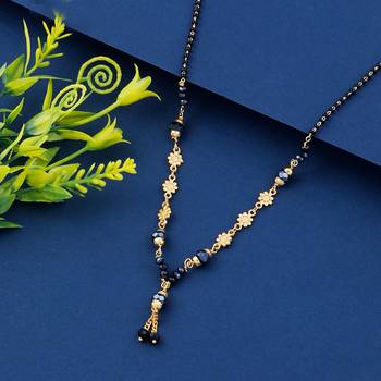 Stylish Gold Plated Jewellery Delicated Necklace Mangalsutra For Women 1