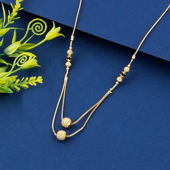 Gold Plated Two Layer Chain Designer Mangalsutra For Women Jewellery 1