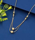 Gold Plated Two Layer Chain Designer Mangalsutra For Women Jewellery