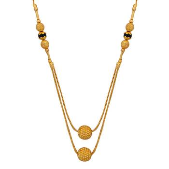 Gold Plated Two Layer Chain Designer Mangalsutra For Women Jewellery 3