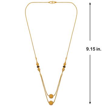 Gold Plated Two Layer Chain Designer Mangalsutra For Women Jewellery 4