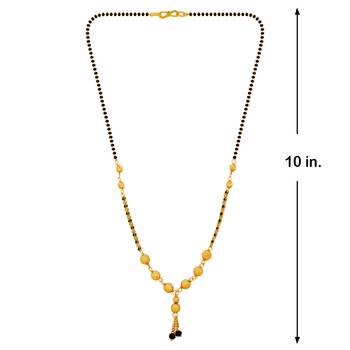 Exclusive Gold Plated Black Beads Chain Designer Mangalsutra For Women Jewellery 4