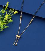 Exclusive Gold Plated Black Beads Chain Necklace Mangalsutra For Women Jewellery