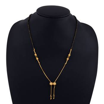 Exclusive Gold Plated Black Beads Chain Necklace Mangalsutra For Women Jewellery 5