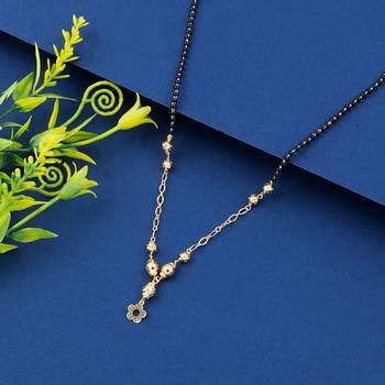 Gold Plated Chain Designer Necklace Mangalsutra For Women 1