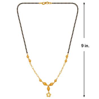 Gold Plated Chain Designer Necklace Mangalsutra For Women 4