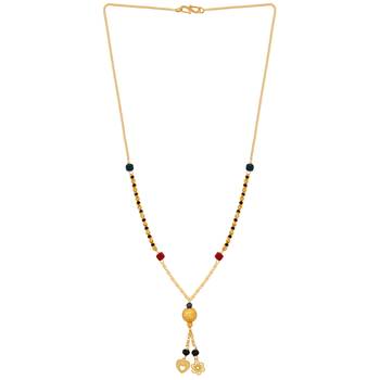 Delicate Gold Plated Chain Designer Necklace Mangalsutra For Women 2