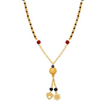 Delicate Gold Plated Chain Designer Necklace Mangalsutra For Women 3