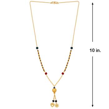 Delicate Gold Plated Chain Designer Necklace Mangalsutra For Women 4