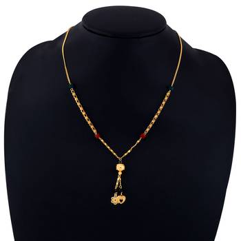 Delicate Gold Plated Chain Designer Necklace Mangalsutra For Women 5
