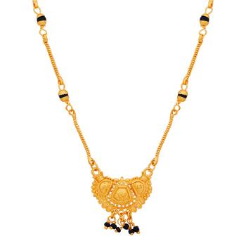 Tradtional Gold Plated Pendant Necklace Mangalsutra For Women Jewellery 3
