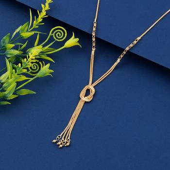 Gold Plated Multi Layer Chain Designer Necklace Mangalsutra For Women Jewellery 1
