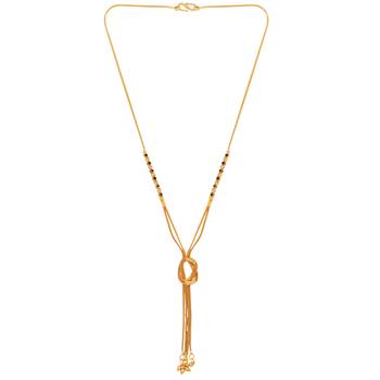 Gold Plated Multi Layer Chain Designer Necklace Mangalsutra For Women Jewellery 2