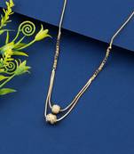 Gold Plated Two Layer Chain Designer Necklace Mangalsutra For Women Jewellery