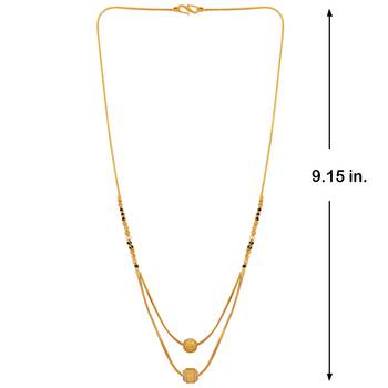 Gold Plated Two Layer Chain Designer Necklace Mangalsutra For Women Jewellery 4