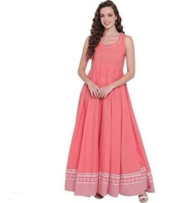 peach rayon ethnic kurtis 2