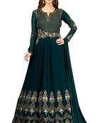 Ujjwal Creation Embroidery Party wear Faux Georgette Morpeach  Anarkali Gown  