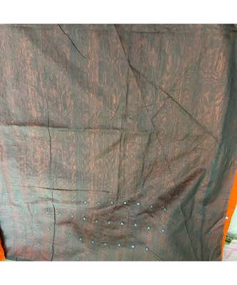 Fancy Jamdani Cottton Cutwork pallu Saree With Black Blouse 4