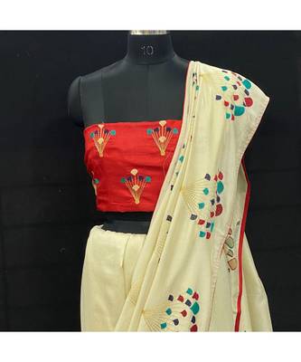 Banglori Silk Ballon Saree Contrat Pink Color Embroidry Blouse 3