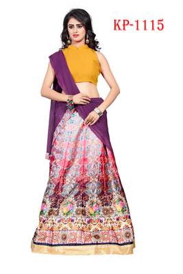 Krisha Export Banglore Silk digital Print Lehenga Choli  1