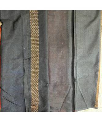Dupion Red Silk Saree Black Blouse 4