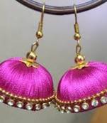 Pink jhumkas
