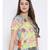 Yellow printed Polyester Top
