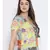 Yellow printed Polyester Top